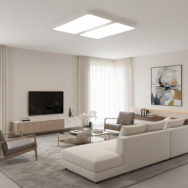 거실등 LED PREMIUM MEGA M2 4등 120W 주광 6.5 kC 705X800X65