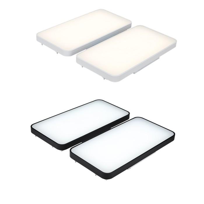 거실등 LED 마빈 4등 100W 주백 주광 블랙 화이트 4K 750X700X70