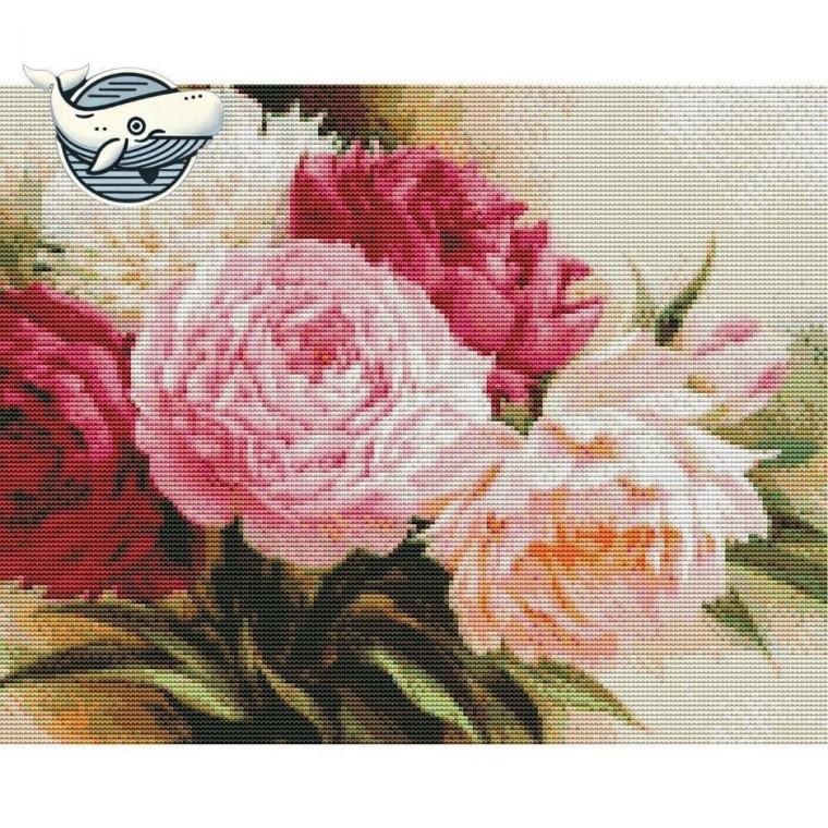 아트 자수 보석 DIY 모란 꽃 보석십자수 만들기