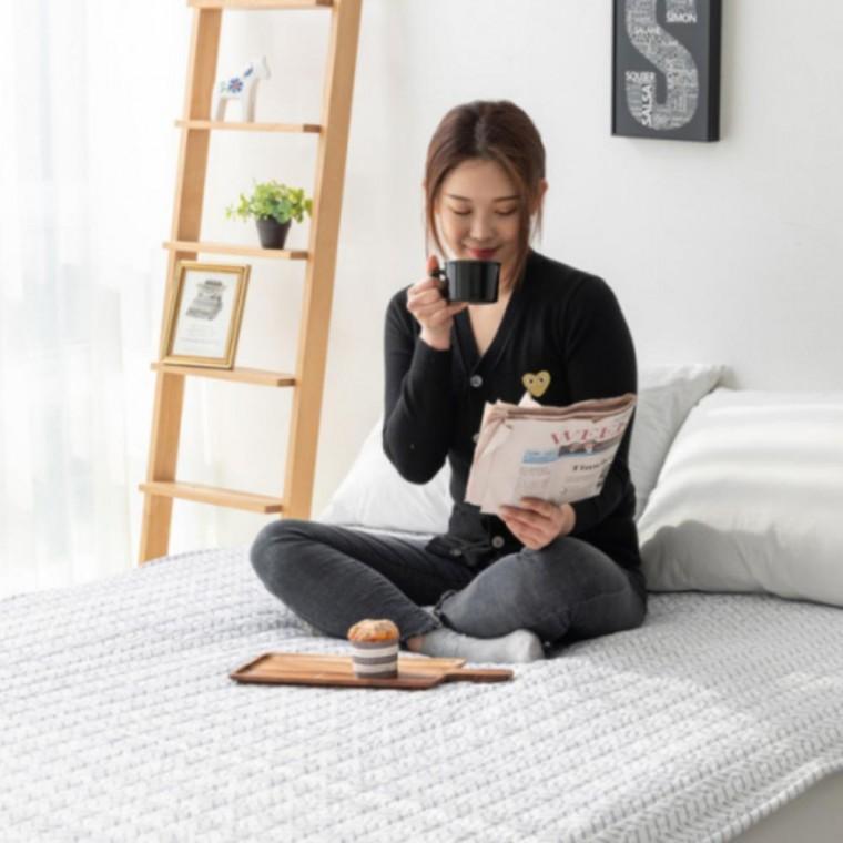 마이크로화이버 침대 방수 매트 숙면 덮개 깔개 패드 Q
