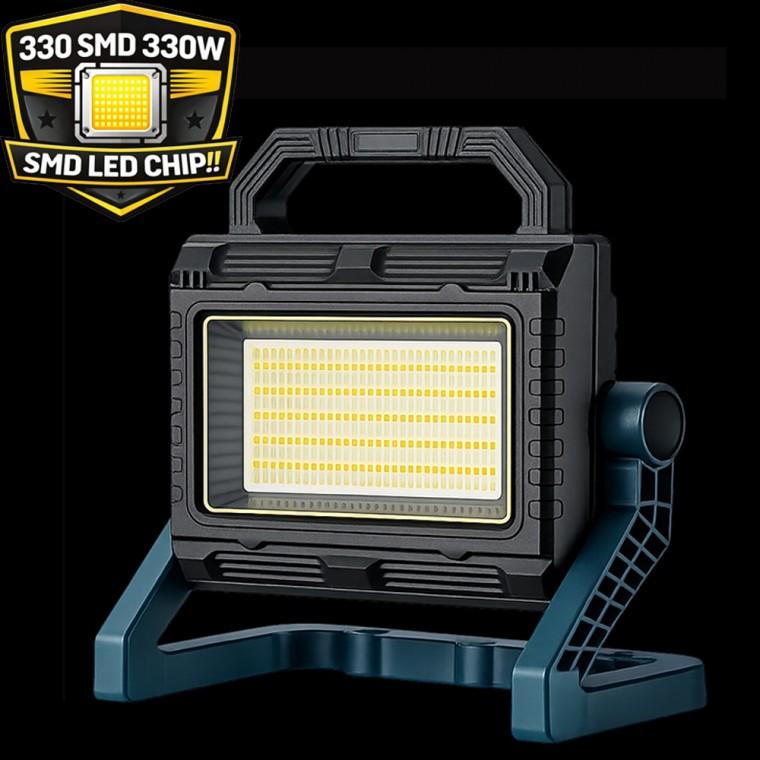 SMD 330W LED 충전식 야외 멀티 조명등 랜턴 작업등 투광기 DJD8102 투광등