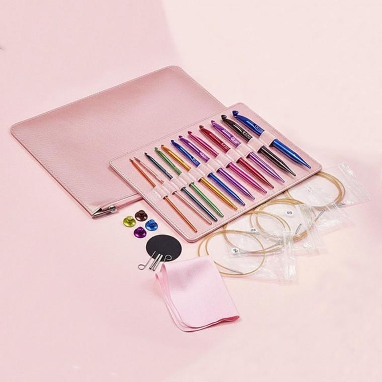 뜨개질공예 휴대용 DIY 12종 스텐 코바늘 파우치 세트