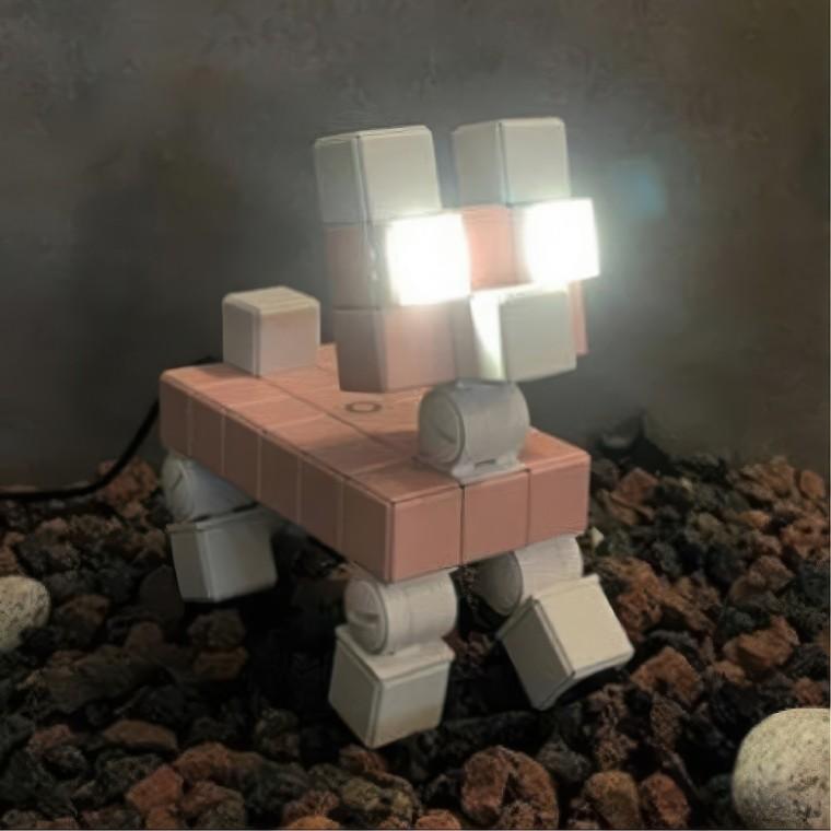 내맘대로 조립 DIY 블럭 LED 스탠드 조명 스마트 도그 인테리어 전구