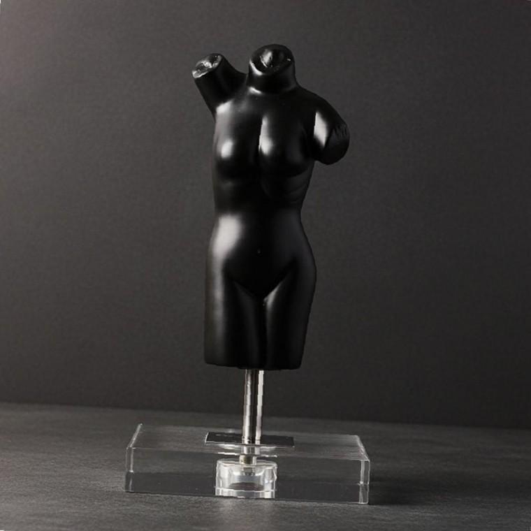 블랙 여인 조각상 인테리어 오브제 장식품 카페 선반 소품