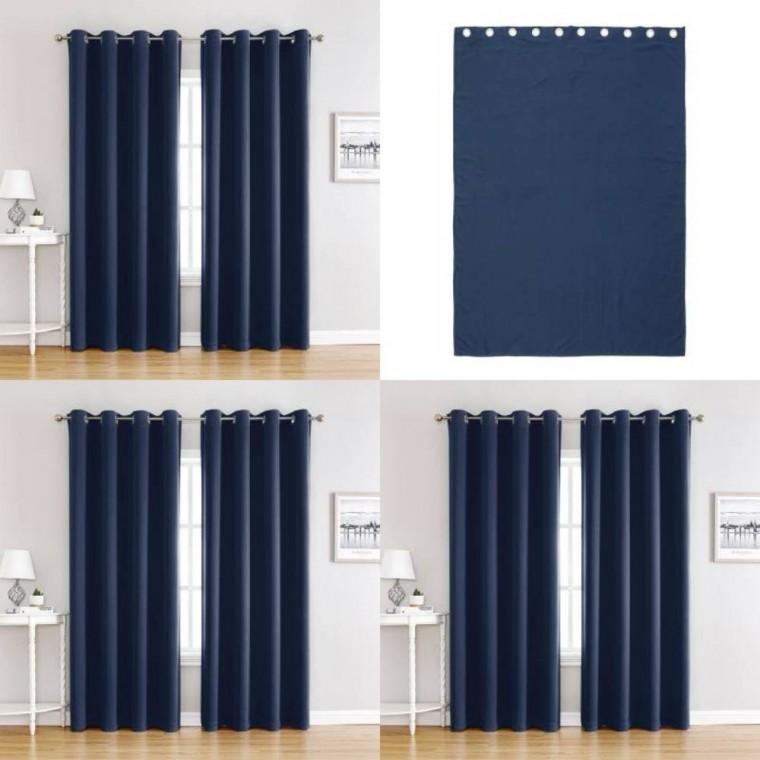 암막커튼 2장세트 168x228cm 네이비 거실커튼인테리어 고급커튼