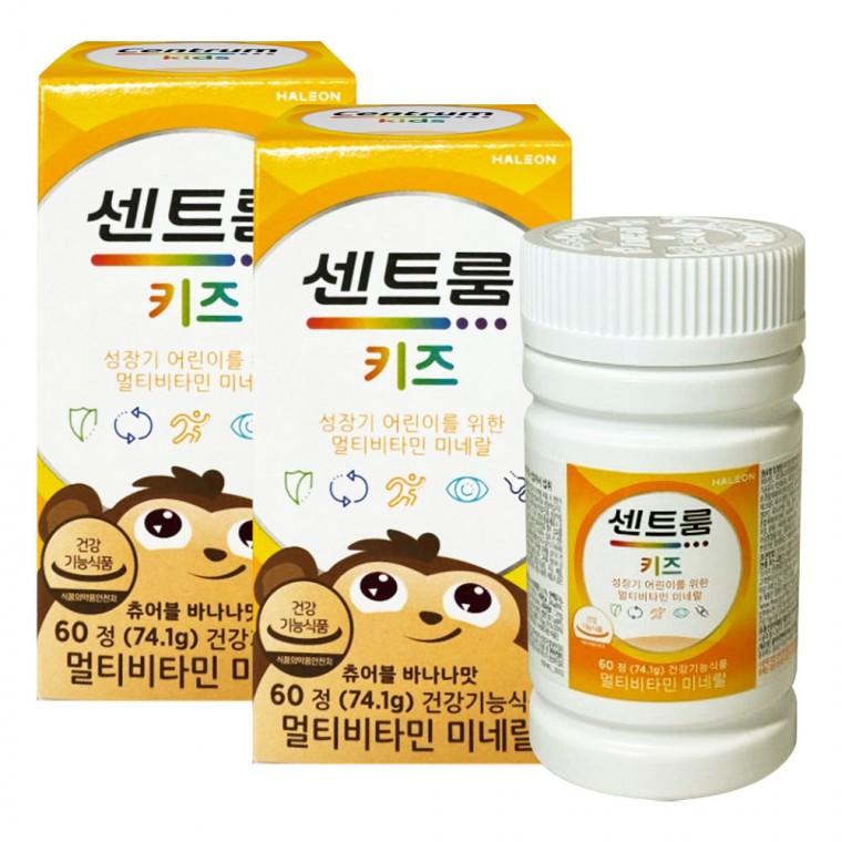 센트룸 키즈 멀티비타민 미네랄 60정 2개 바나나맛