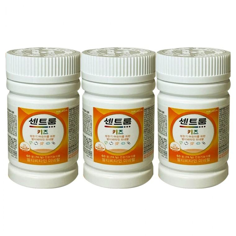센트룸 키즈 멀티비타민 미네랄 1235ml x 60정 3박스