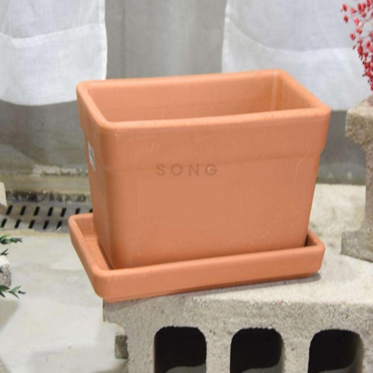 토분 26x15x13cm 받침셋트 거실화분 직사각화분 다육이화분 정원화분 토분화분