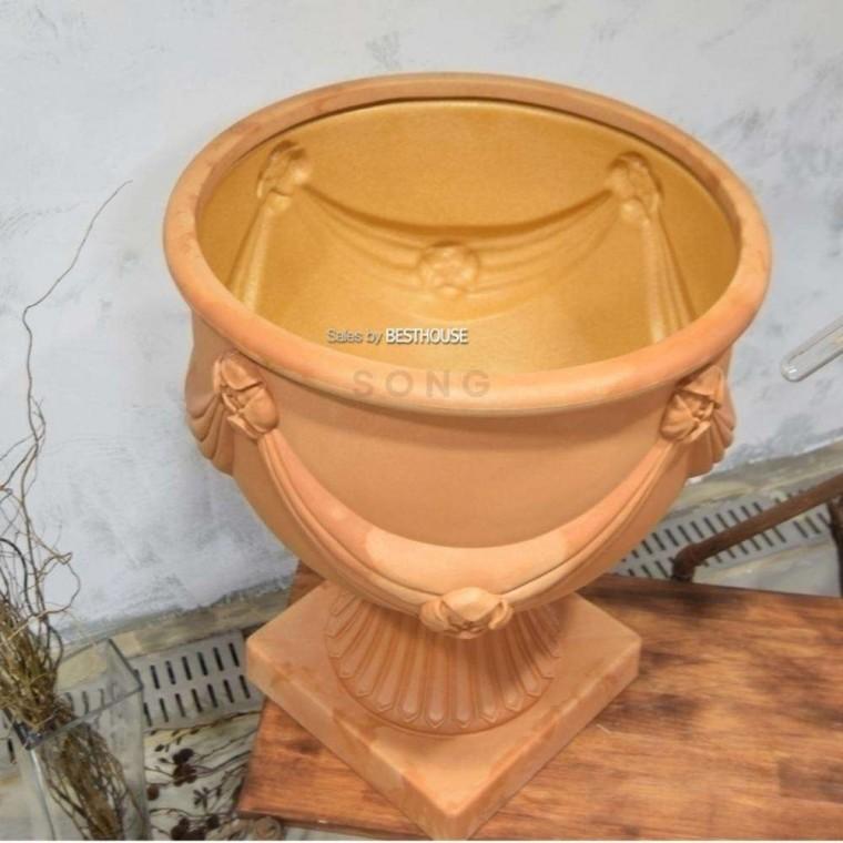 화분63x57cm 원형대형화분 무광화분 동그란화분 플라스틱화분 프라스틱화분