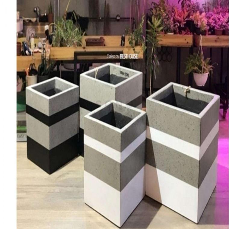 2개셋 블랙화분 빈티지토분 현무암화분 테라스톤화분 테라조화분 돌화분