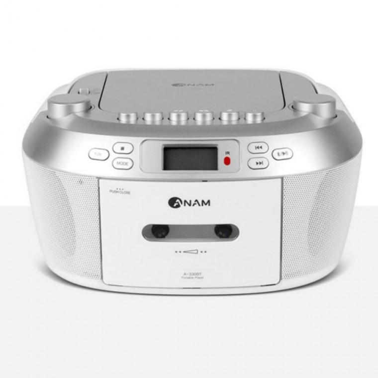 레트로 카셋트 CD 플레이어 블루투스 MP3 라디오