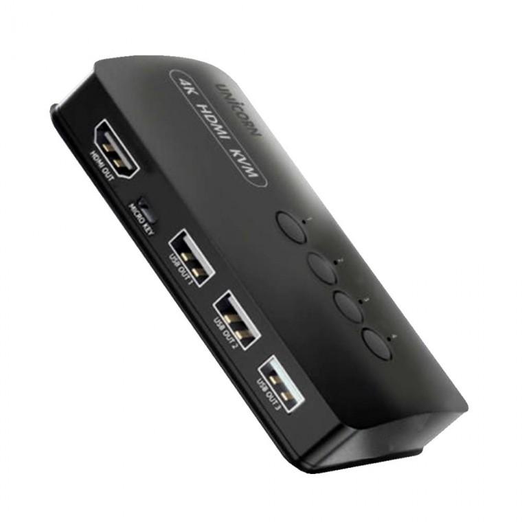 4K USB2.0 HDMI 2포트 KVM스위치 PC모니터 컴퓨터 노트북 본체 4대제어