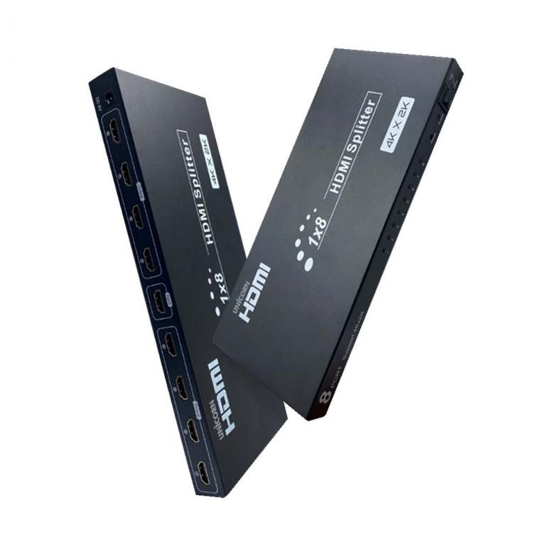 4K HDMI 1.4 분배기 8포트 고화질 8대 미러링 화면출력 노트북 PC 컴퓨터 디지털카메라 셋탑박스