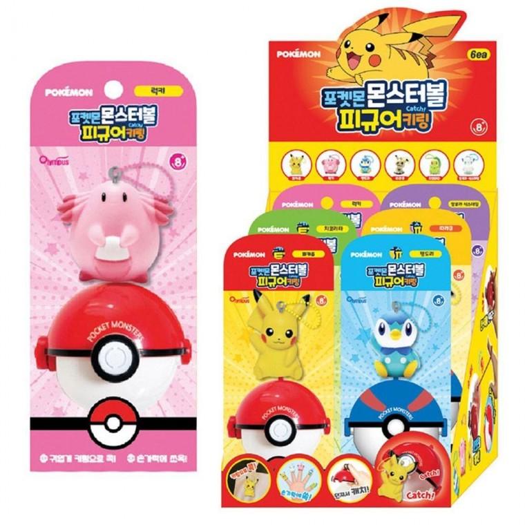 스터 몬스터볼 트레이너 피규어 키링 6EA 캐릭터 열쇠고리 키홀더