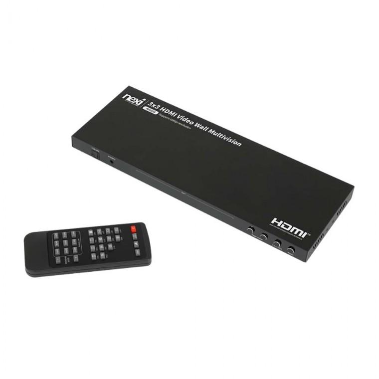 4K HDMI 3×3 비디오 월 멀티비전 컨트롤러 9대 대형화면 고해상도 분배출력 컨트롤러 노트북 PC 컴퓨터 TV