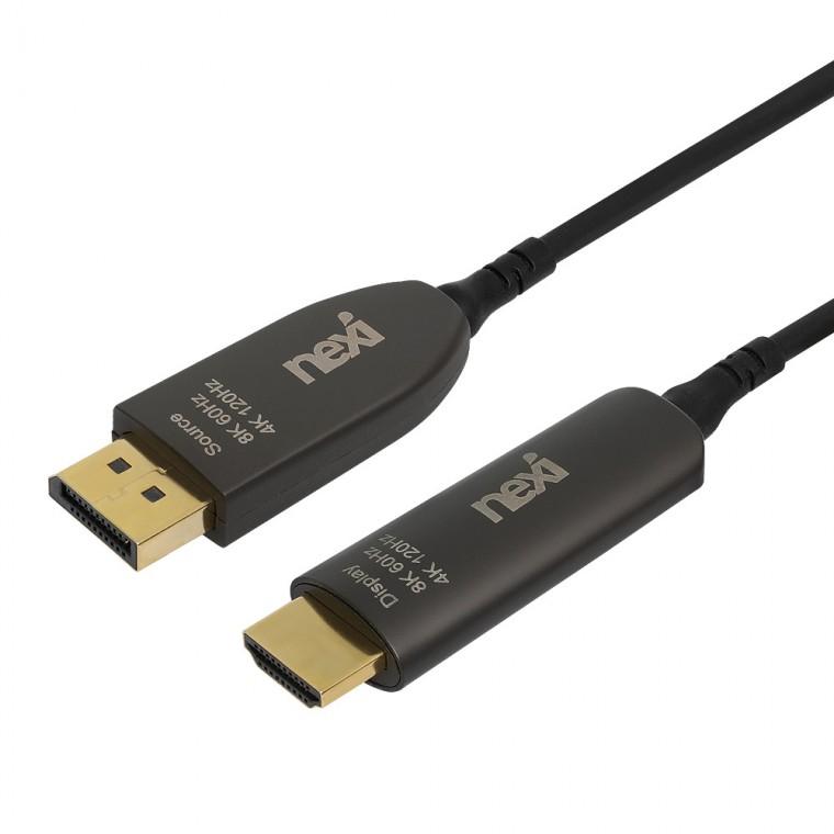DP 1.4v to 8K HDMI케이블 5M v2.1 60HZ AOC하이브리드광 컴퓨터 맥모니터 디스플레이포트 리피터 증폭기선
