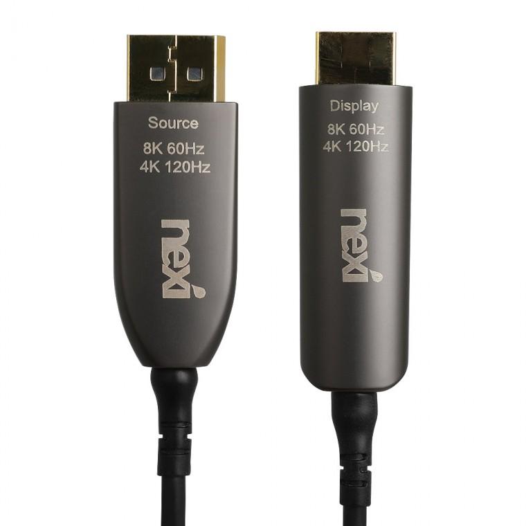 DP1.4v to 8K HDMI케이블 30M v2.1 60HZ AOC하이브리드광 컴퓨터 맥모니터 디스플레이포트 리피터 증폭기선