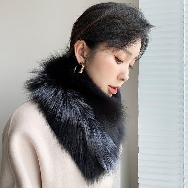 여우털 겨울 직수입 렉스 머플러 퍼 폭스 목도리 넥워머