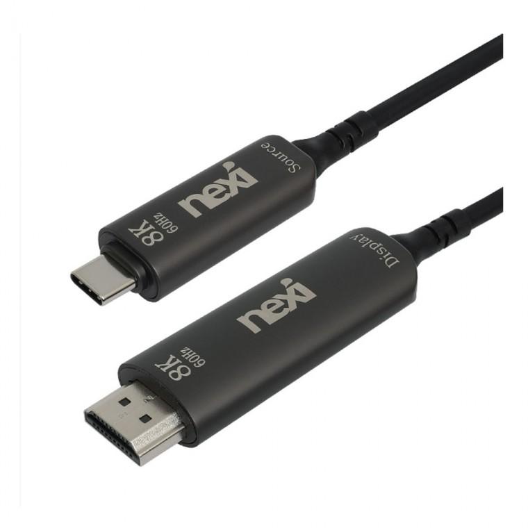 8K 4K USB3.1 to HDMI C타입 하이브리드 광케이블 20M 고화질 미러링 노트북 데스크탑 PC 컴퓨터 48GBPS