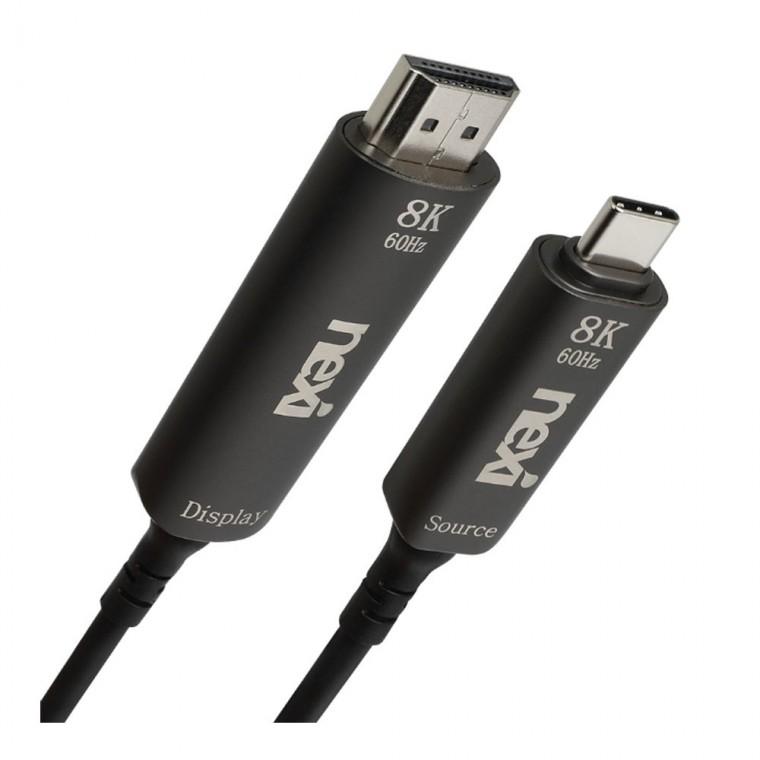 8K 4K USB3.1 to HDMI C타입 하이브리드 광케이블 30M 고화질 미러링 노트북 데스크탑 PC 컴퓨터 48GBPS