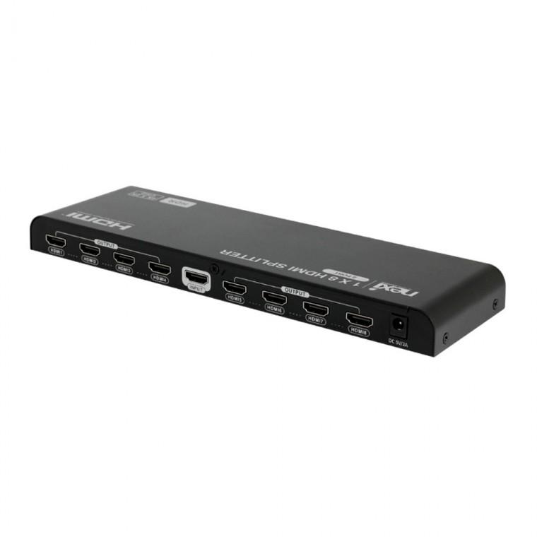 4K HDMI 1대8 분배기 미러링 고화질 8대 동일화면 모니터출력 노트북 데스크탑 PC 컴퓨터 18GBPS