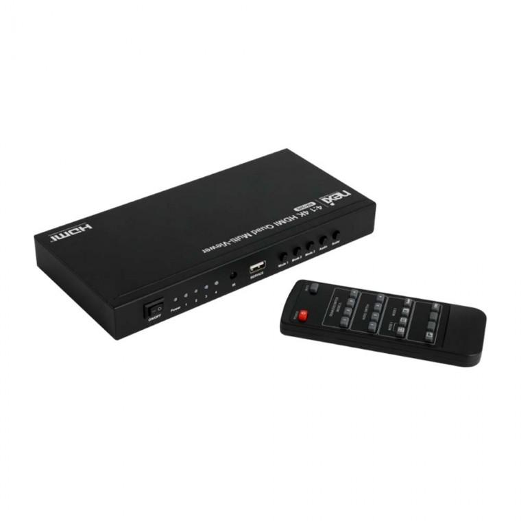 4K HDMI 4대1 화면 분할기 멀티뷰어 다양한 고화질 모니터 분배 노트북 PC 컴퓨터 전송속도 10.2GPBS