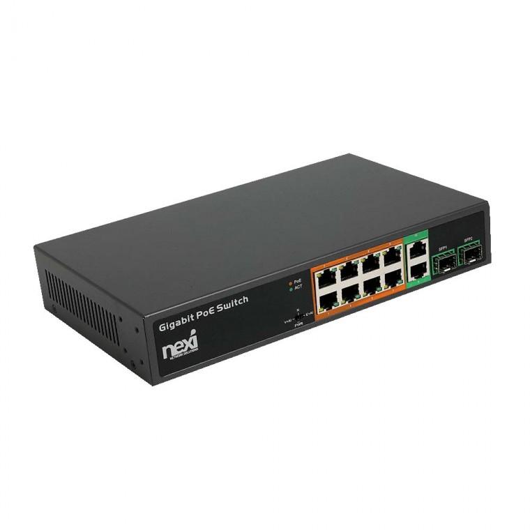 8포트 2SFP 2업링크 기가비트 POE 스위치 네트워크 확장 노트북 PC 컴퓨터 이더넷 전송속도 1000MBPS
