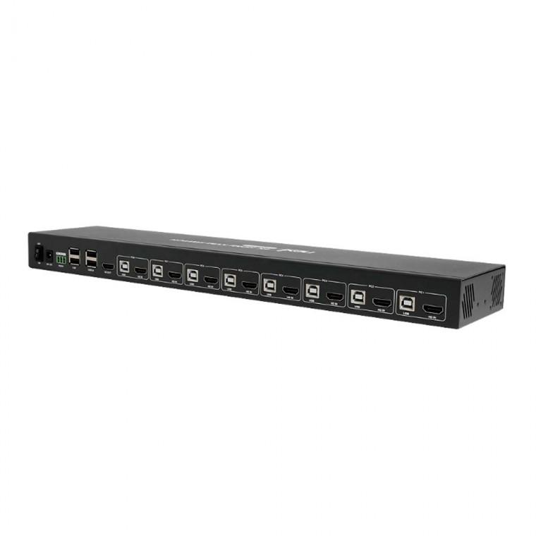4K USB2.0 HDMI KVM스위치 8포트 고화질 화면 컴퓨터본체 8대 PC제어 선택버튼 전송속도 480MBPS