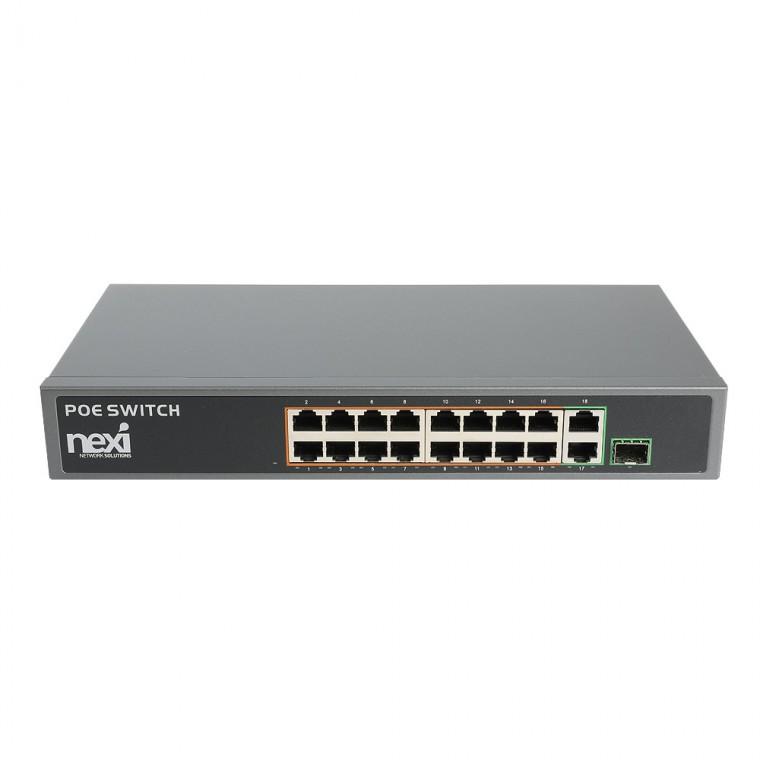 POE 허브스위치 16포트 250W PC 컴퓨터 CCTV IP카메라 인젝터 산업용 공유기연결