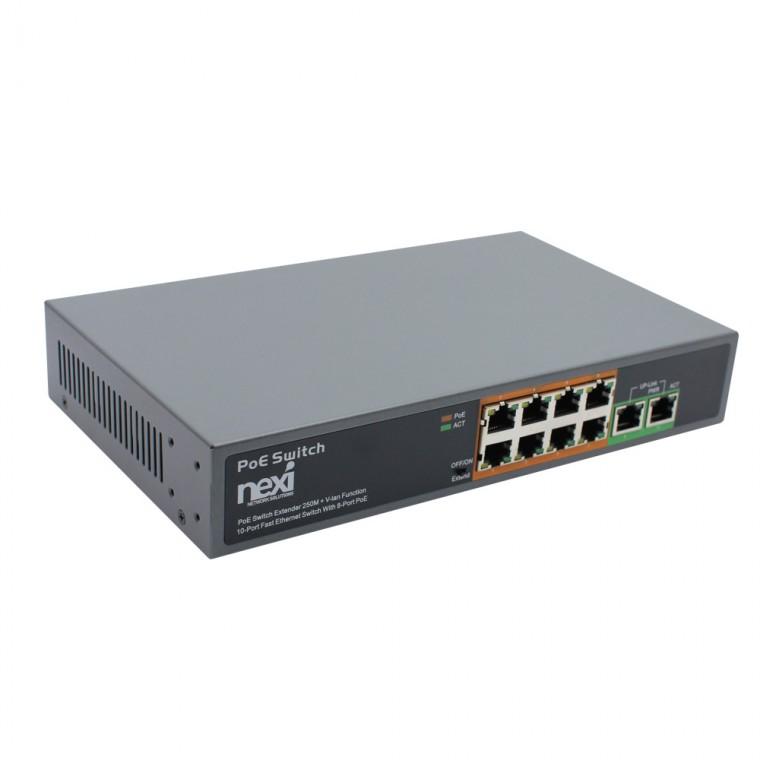 POE 허브스위치 10포트 150W 컴퓨터 PC CCTV IP카메라 인터넷 산업용 공유기 공사 설치