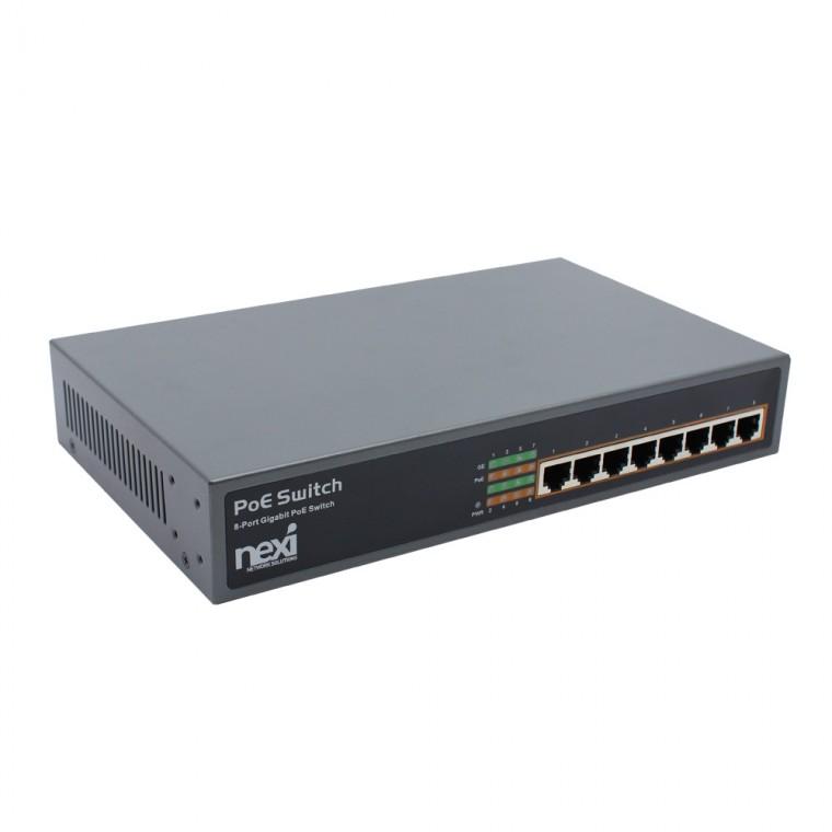 POE 기가비트허브 스위치 8포트 150W 컴퓨터 PC CCTV 카메라 인터넷 산업용 공유기 설치