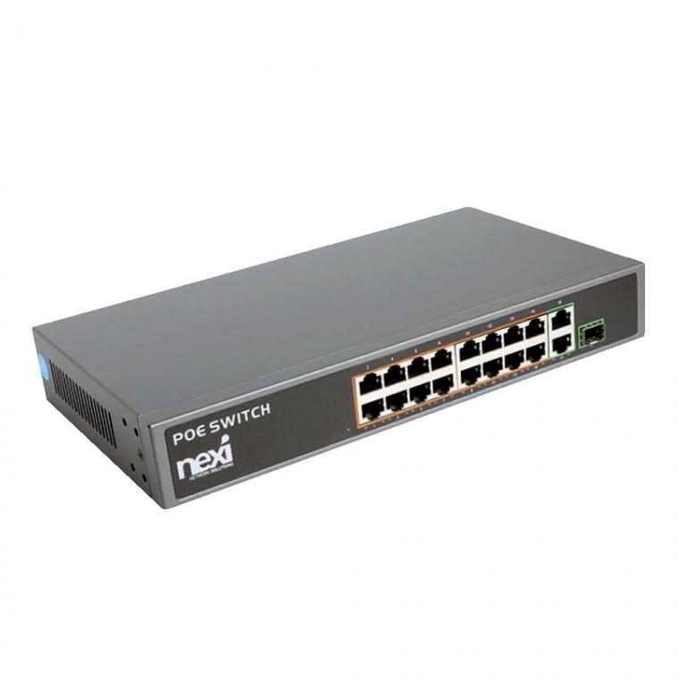 16포트 2라인업 1SFP POE스위치 전원 데이터공급 250W 노트북 PC 컴퓨터 CCTV 공유기 이더넷 100MBPS