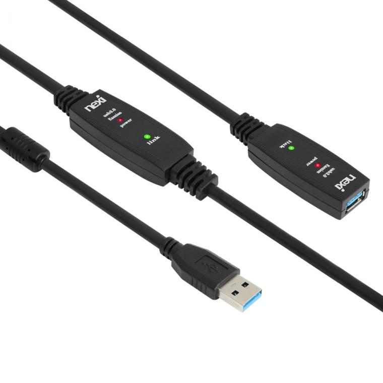 USB3.0 리피터 20M 증폭기 유무전원 겸용 연장선 PC 컴퓨터 프린터 복합기 거리연장기 데이터케이블