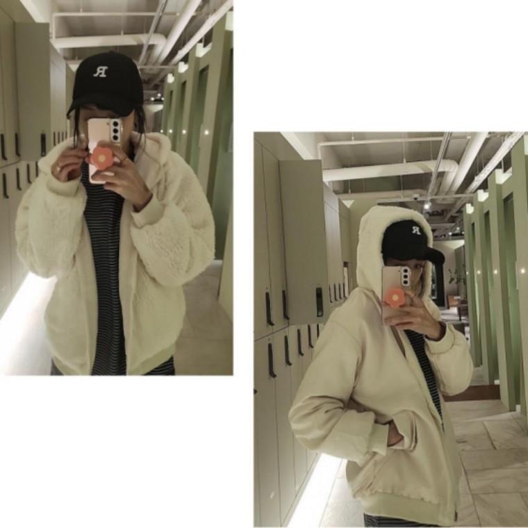 양면 외출점퍼 여성자켓 따뜻한 루즈핏 후드패딩