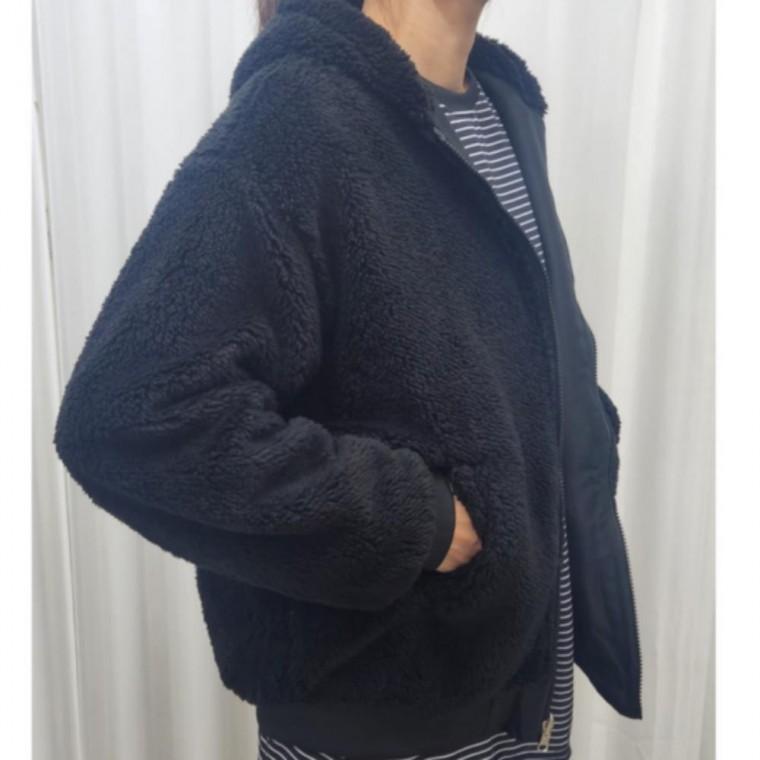 여성자켓 외출점퍼 따뜻한 양면 후드패딩 루즈핏