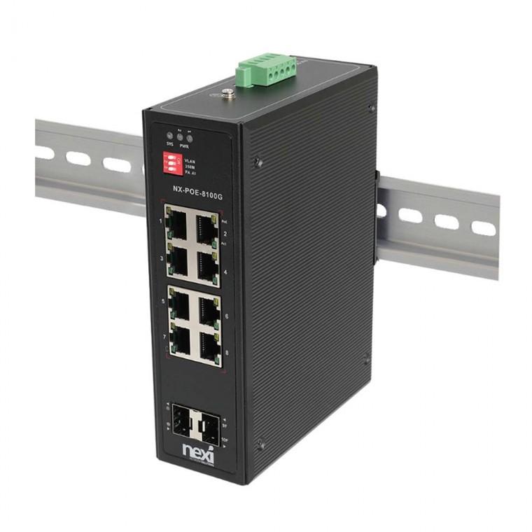8포트 2SFP 산업용 기가비트 POE스위치 DIN-RAIL 240W 노트북 PC 컴퓨터 이더넷 전송속도 1000MBPS