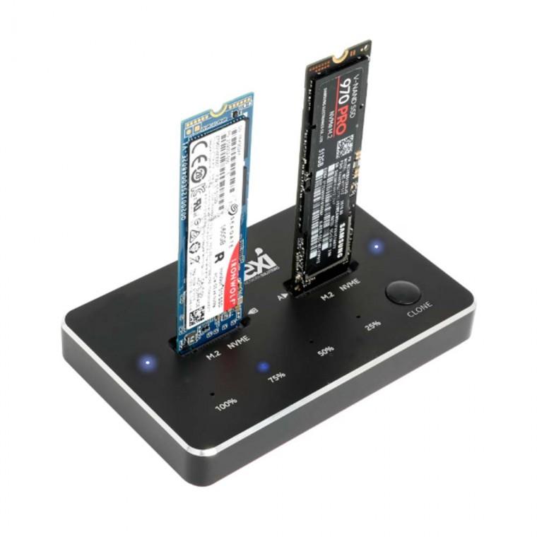 USB3.1 C타입 NVMe 듀얼 도킹스테이션 유전원 노트북 PC 컴퓨터 오프라인 복제작업 데이터 전송속도 10GBPS