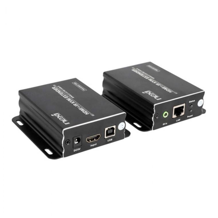 HDMI KVM 익스텐더 고화질영상 노트북 TV 데스크탑 PC 컴퓨터 10.2GBPS IR센서 기본제공 리모콘 원격제어