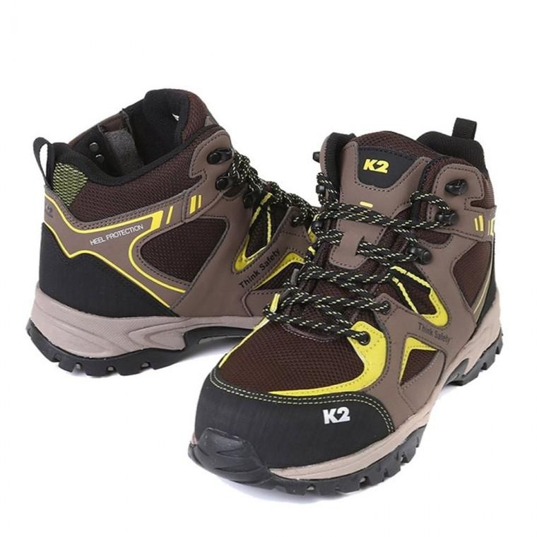다목적안전화 K2 다목적 지퍼타입 에어메쉬 안전화 BR 6인치 공사안전화