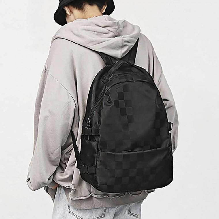 오염방지 캐주얼 노트북 지퍼 가방 블랙 나일론 포켓 백팩 쿠션 방수