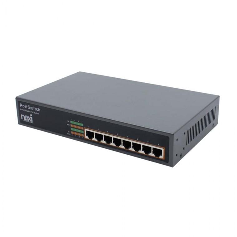 8포트 기가비트 POE 스위치허브 150W 전송속도 1000MBPS 노트북 무선AP 데스크탑 PC 컴퓨터 NAS CCTV