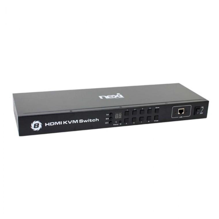 4K USB2.0 HDMI 8포트 KVM스위치 데스크탑 PC 8대 선택제어 고화질영상 or 음성 노트북 컴퓨터 NAS
