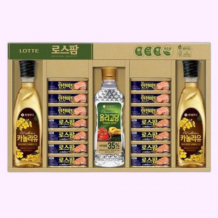 명절선물 로스팜 식용유 답례품 구정 설날 명절 설 선물 단체 선물세트 통조림 햄세트