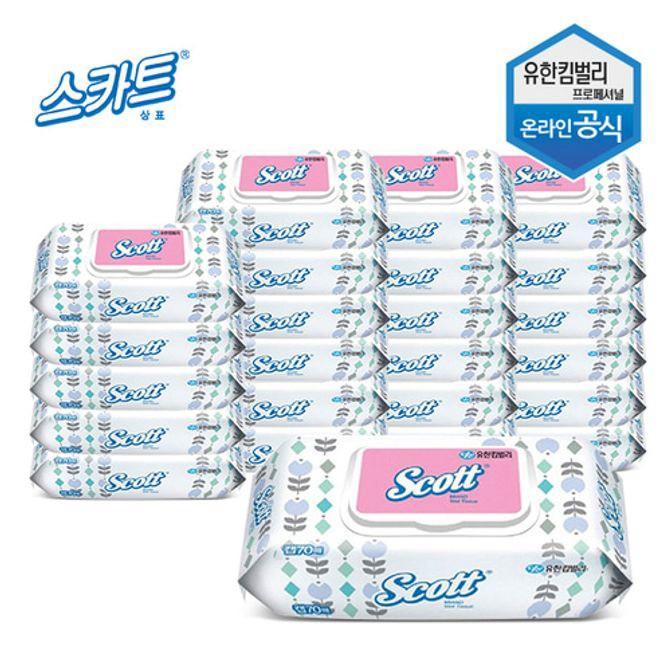 스카트 물티슈 휴대 다용도 화장지 물티슈 70매x24팩