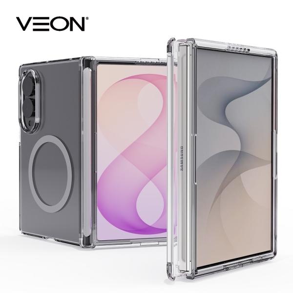 [VEON]갤럭시 Z 폴드8 와이드(SM-F971) 오토 힌지 보호 투명 클리어 케이스 (전후면케이스)