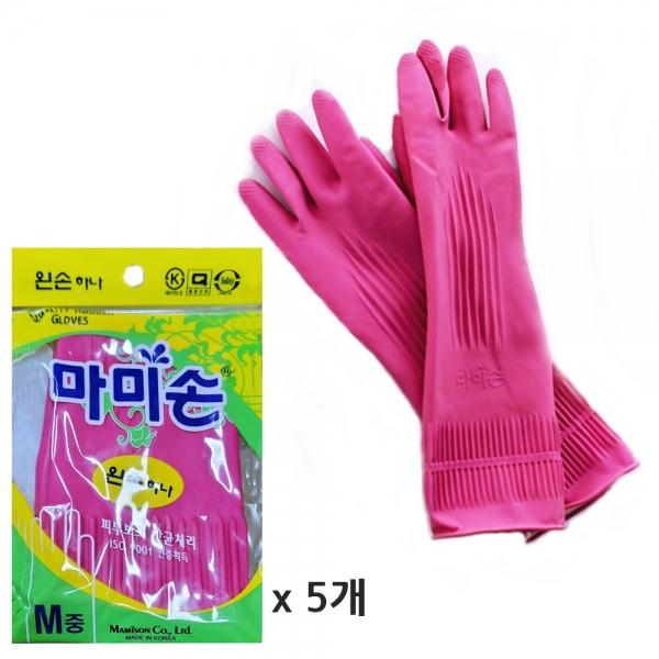 마미손장갑 왼손 중 5개 한쪽장갑 고무장갑 왼쪽장갑