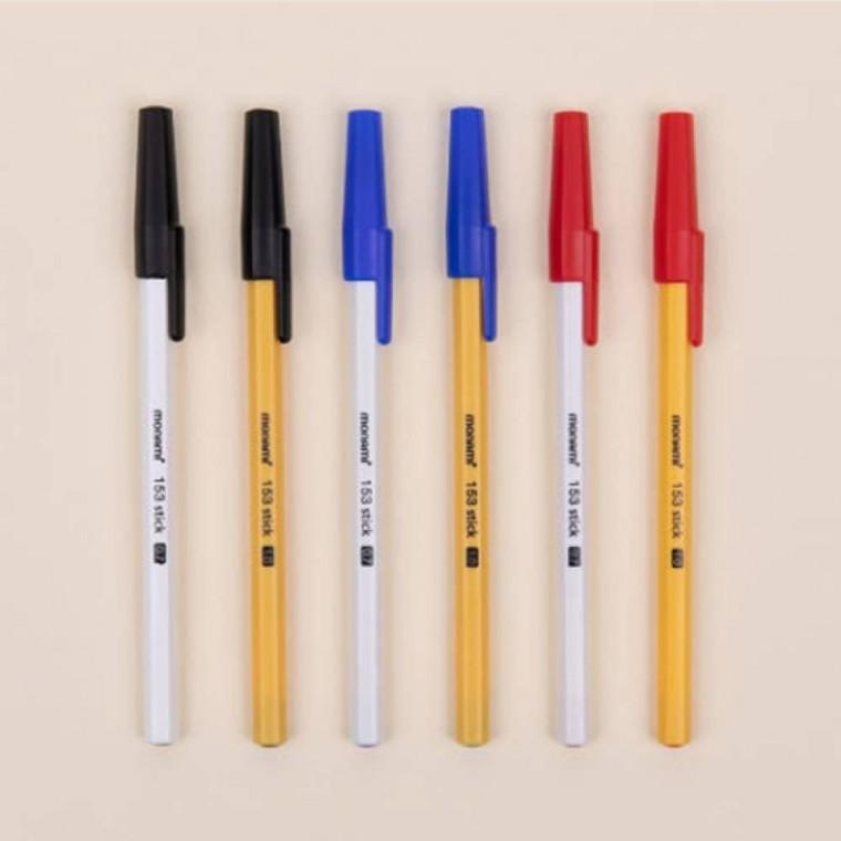 모나미 153 볼펜 스틱 뚜껑식 0.7mm 1.0 (12 자루)