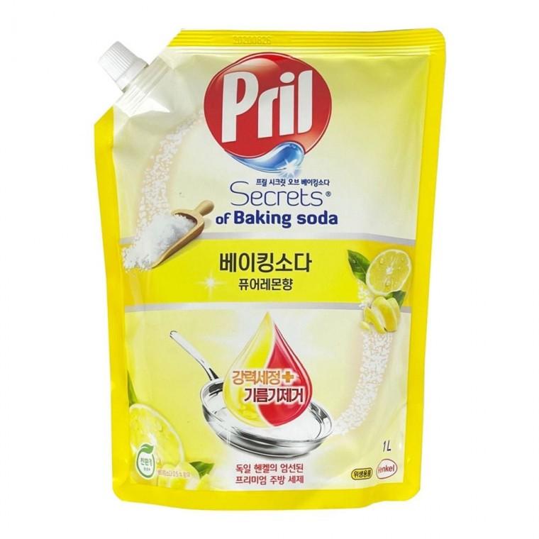 주방세제 리필 1L 프릴 베이킹소다 퓨어레몬향