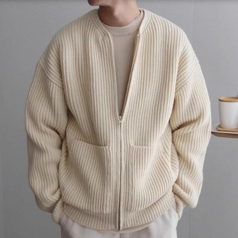 깔끔하고 세련된디자인 데일리아우터 남성 니트가디건