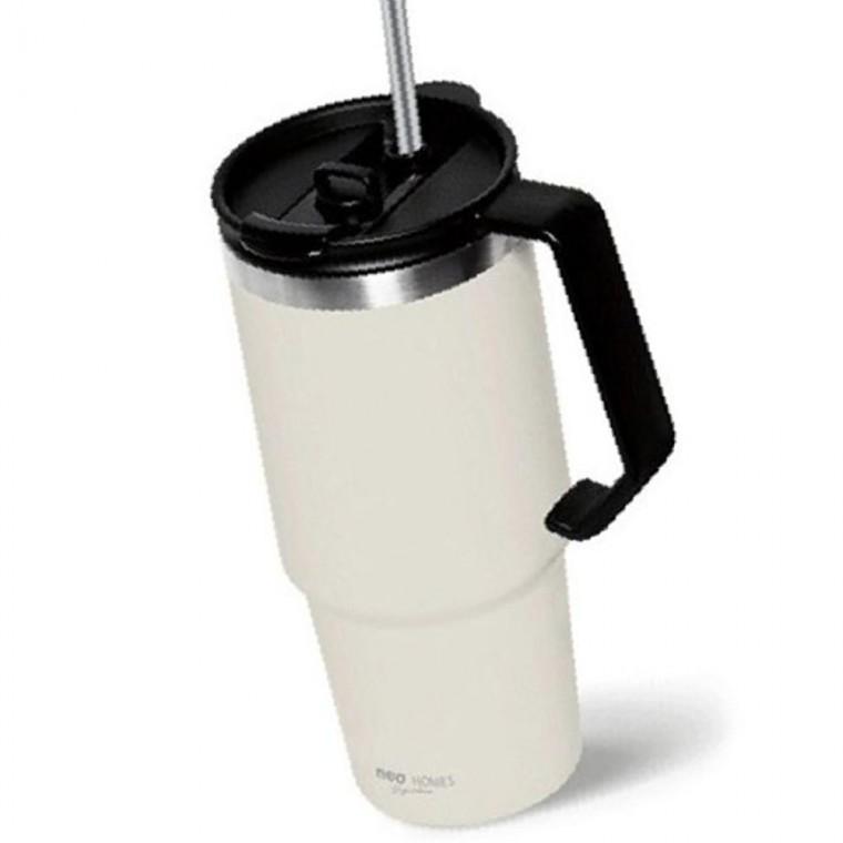 750ml 흰색 손잡이 보온병 보틀 네오홈즈 스텐 텀블러